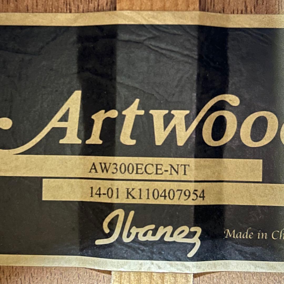 【美品】Ibanez AW300ECE ArtWood Groverペグ