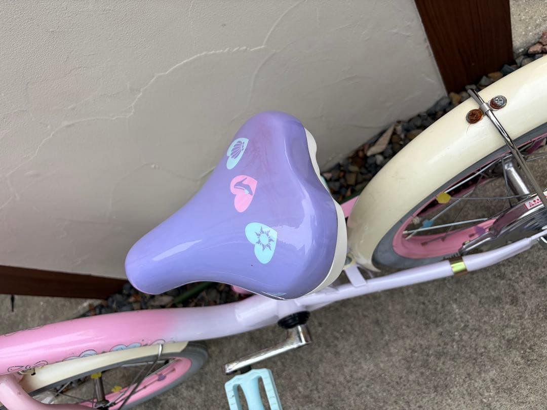 プリンセス　自転車　16インチ　ゆめラブ　補助輪付き