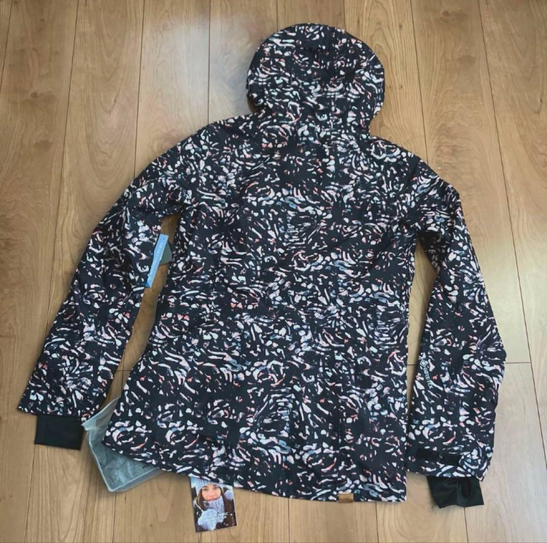 ロキシー レディース スノーボード ジャケット ゴア バラクラバ 黒 S【新品】