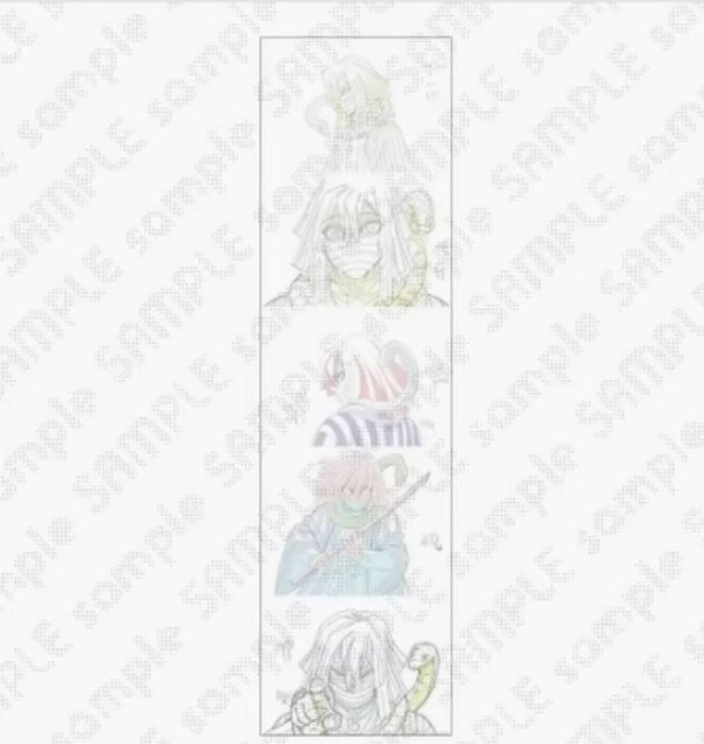 新品未開封　鬼滅の刃 　台湾　原画タペストリー 24 伊黒小芭内